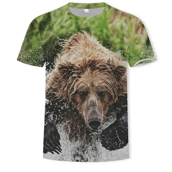 Značka Rusko T-shirt Medveď Košele Vojny Tričko Vojenské Oblečenie Zbraň Tees Topy Mužov 3d tričko Cool Čaj