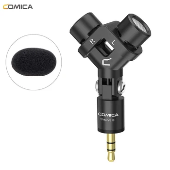 COMICA CVM-VS10 Mini XY Cardioid Stereo Mikrofón pre Gopro Kamerou Smartphone Mikrofón pre Záznam Videa((3,5 mm TRS)