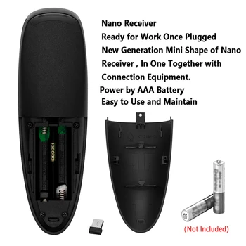 Diaľkové Ovládanie G10 Hlasu univerzálny 2.4 G Bezdrôtový Vzduchu, Myš, Mikrofón, Gyroskop, IČ Vzdelávania pre Android tv box H96 Max X96 mini