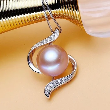 Móda veľké perlový náhrdelník prívesok,925 sterling silver pre ženy kúzlo šperky jednoduchý prívesok perla
