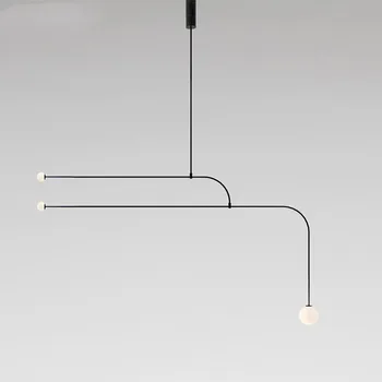 Nordic art design line luster Postmoderných minimalistický spálňa nočné led luster kaviareň bar tvorivé skla žiarivky
