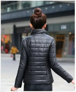 Bavlna kabát žena krátke odseku 2018 zimné nové Slim módne bavlnená bunda tenké dámske bavlnené oblečenie zimné kabát 2018330