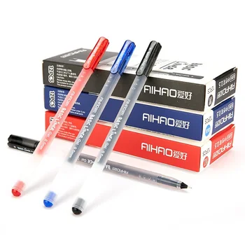 12pcs/box Základné líniové roller guličkové pero na písanie podpis 0.5/0.35 mm červená čierna modrá gél atramentové perá, Kancelárske nástroje Školské potreby