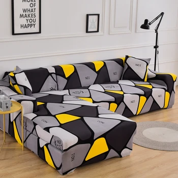 Rohová sedačka kryt spandex gauč kryt pre obývacia izba gauč pokrytie časti gauč slipcover úsek tvaru L gauč chaselong