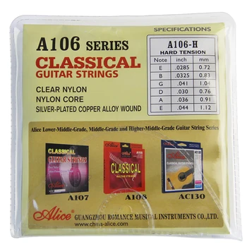 5 stanovuje Alice Klasická Gitara, Struny A106 Série Professional Gitarové Struny na Gitaru Príslušenstvo časť