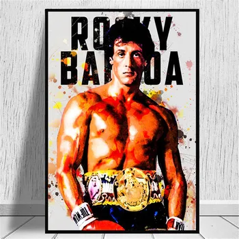 Abstrakt Motivačný Obrázok Rocky Balboa Box Kulturistike Plátno Maľovaní Plagátov Vytlačí Wall Art Obraz pre Home Decor