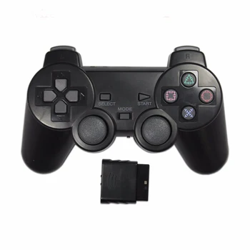 Pre Sony PS2 Priehľadná Farba Bezdrôtové bluetooth Gamepad Pro Controller 2.4 G Vibrácií Controle Gamepad pre Sony Playstation 2