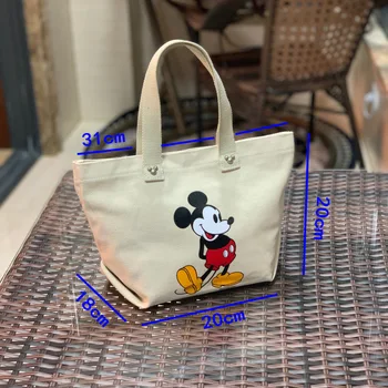 Disney žena taška cez rameno Módne plátené tašky Mickey mouse lady kabelka veľkú kapacitu minnie bežné taška cez rameno nakupovanie