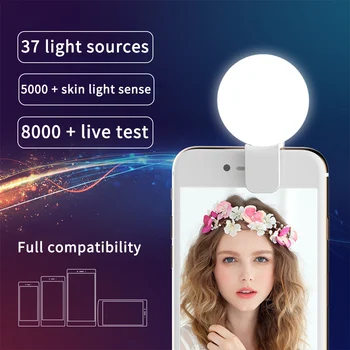 Prenosné Selfie Krúžok Svetlo Pre Telefón LED Mäkký Krúžok Svetlo Klip Lampa Fotografie make-up Mobilný Telefón Objektív pre iPhone, iPad, Samsung