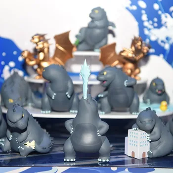 12Pcs/set Q Verzia Gojira Godzilla Roztomilý PVC Akcie Obrázok Zberateľskú Model Hračka Darček pre Chlidren Narodeninám