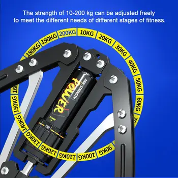 Nastaviteľný Remienok Na Uchopenie Rameno Cvičenie Bar Exerciser Fitness Power Twister Čierna Doska Prenosné Praktické Silový Tréning Stroj