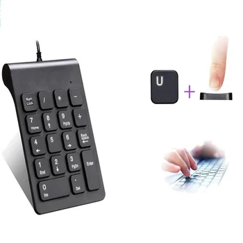 ZL Nové Prenosné 18 Tlačidlá Mini Numerická Klávesnica 2.4 G Bezdrôtový Digitálny Keyboard USB Počet Podložka Pre Notebook PC Prenosný Ploche