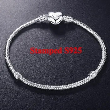 Prísť o Peniaze na Predaj Originálne Handmade Náramok DIY Šperky 925 Sterling Silver Had Reťazca Náramky pre ženy, Srdce Spona Tvorby