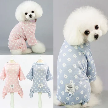Krásne Zvieratko Oblečenie Roztomilé Malé Psy Pyžamo Šteňa Jumpsuit Šteňa Psa Kostým Tlač Oblečenie Tričko pre Krásne Šteniatko Oblečenie #