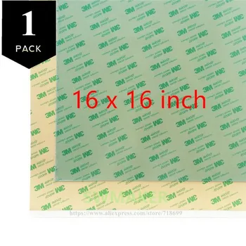 1 balenie transparentná PEI List 16 x 16 palcov ( som.e 400x400 mm ) 400*400mm 3D Tlač Stavať Povrch s 3 m 468MP Lepiaca Páska