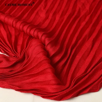 CAVME Hodváb Cashmere Šatku Červená Farba Ženy Largue Šály Elegantné Dámske Šatky Zložené Zábaly Pevných Farieb, 240 x 180 cm OBMEDZENÝM