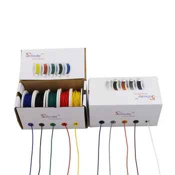 UL 1007 24awg 100m Kábel drôt 10 farieb Mix Kit box 1+ box 2 ostnaté drôty, Elektrické linka Leteckej spoločnosti Medi PCB Drôt urob si sám