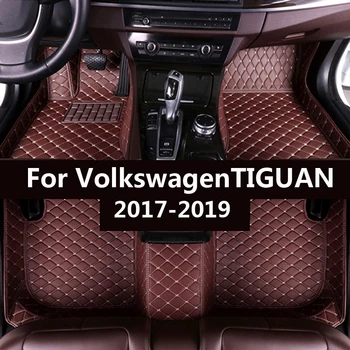 Auto podlahové rohože pre Volkswagen TIGUAN 2017 2018 2019 Vlastné auto nohy Podložky automobilový koberec kryt