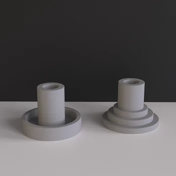 Cement sviečkový Silikónové formy DIY sviečkový nástroje pre konkrétne remesiel svietnik zásobník Formy Kreatívny dizajn