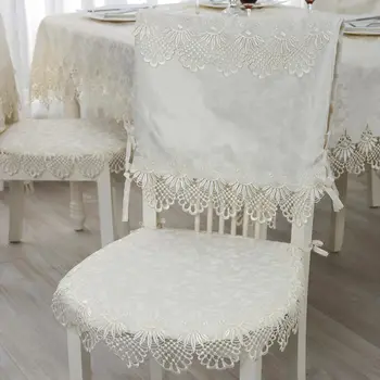 Európska obrus Čipky obrus Okrúhly stôl kryt Domov Dekoratívne príkrovu de table rectangulaire elegantný jedálenský Stôl uterák