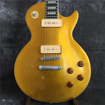 2020 nové kvalitné elektrická gitara, žltá metalíza, rosewood hmatníka. Luxusné elektrická gitara p90 pickup