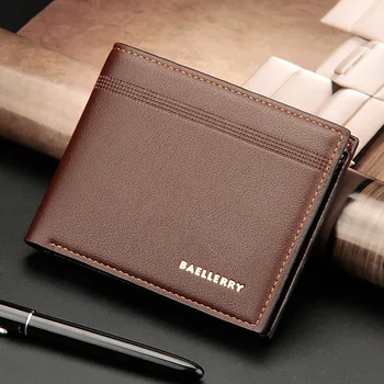 Nové pánske peňaženky krátke multi-card bit liči vzor business peňaženky prierezom.