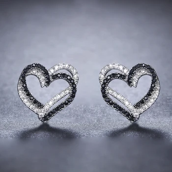 2020 Nové Sodrov Romantický 925 Sterling Silver Šperky Prírodné Srdce Strany Stud Náušnice pre Ženy Bijoux I155