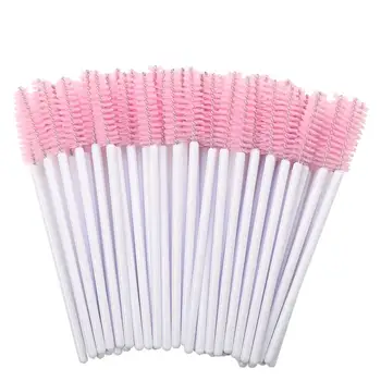 1000pcs/veľa Mascara Wands Väčšinu Jednorazové Rias Kefy pre Rozšírenia Brush Tool Kit pre Ženy Príslušenstvo White/Pink