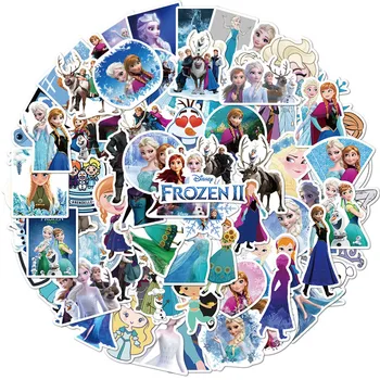 100ks Disney Mrazené Princezná Karikatúry Nálepky Gitara Batožiny Nepremokavé Nálepky Skateboard Notebook Papiernictvo Stikers Deti Hračka