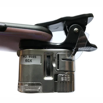 60X Zväčšovanie Hlavy Detektora Pokožky, Vlasov Kontrola Analyzer Folikulu Pokožku hlavy zväčšovacie sklo LED Mikroskop s Klip Zdravé Starostlivosti U1193