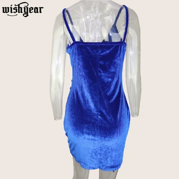 Vianočné Party Šaty Žien Velvet Bodycon Backless Tvaru Midi Plášť Nepravidelný Lem Kráľovská Modrá Dámske Šaty Elegantné Outwear