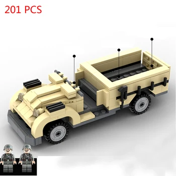 Horúce vojenské WW2 technic Britskej Armády Púšti Ťažkých nákladných vozidiel, auto vojny údaje Stavebné Bloky moc model tehly hračky pre darček