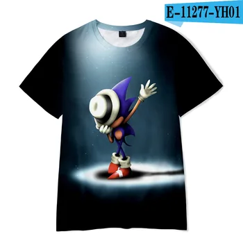 3-20Y 2020 Letné Oblečenie 3D Deti T Shirt Chlapcov Nadzvukové Sonic Tlač Streetwear Dievčatá Funny T-shirts Deti Oblečenie Tričká