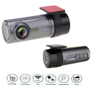 Mini WiFi Auta DVR Kamera Tabuľa 360 stupeň HD 720P Video Rekordér Auto Predné Dash Cam sa Digitálne Registrátor Videokamera