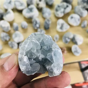 Prírodné Modré Celestite crystal klastra Minerálne Vzor Pre Dekorácie
