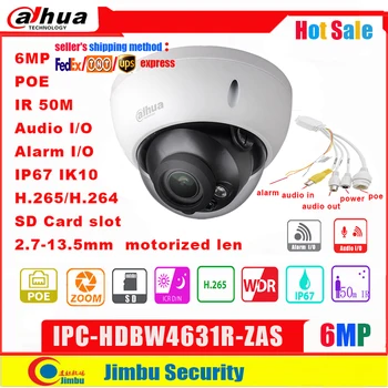 Dahua IP Kamera 6MP POE IPC-HDBW4631R-ZAS 2.7~13.5 mm varifokálny motorizované objektív IR30M vstavanú SD card, audio 1/1 alarm 1/1