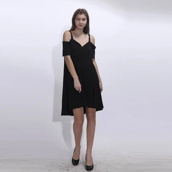 Veľké Veľkosti Ženy Šaty 2021 Letné Vypnutie Ramenné Popruhy Šaty, Krátky Rukáv Plážové Šaty Príležitostné Voľné Šaty Plus Veľkosť 5XL