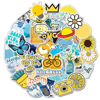 100 KS Cartoon Jednoduché VSCO Kawaii Dievčatá Samolepky Pre Chidren Hračka Nepremokavé Nálepky na DIY Notebook Cyklistické Prilby Auto Obtlačky