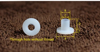 Skrutka Nylon Tranzistor Tesnenie kroku T-Typ Plastová Podložka Izolačná Dištančné Závit Chránič Sortiment Auta