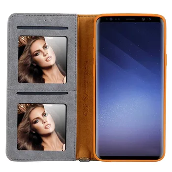 CMAI2 Luxusné Kožené puzdro Pre Samsung Galaxy S9 Prípade Silikónové Magnetické PU Peňaženky Flip Cover, Pre Galaxy S9 Plus Prípade So Stojanom