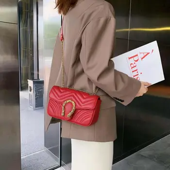 2020 Nový Príchod Luxusné Dámske Kabelky Fashion Reťazca Ramenný Crossbody Tašky Pre Ženy Slávnej Značky Tote Bag Vak Hlavný Femme