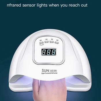 120W Smart UV LED Lampa Gel Polish Nechty, Vlasy Načasovať Manikúra Fototerapia Stroj Lampa na Nechty, Vlasy