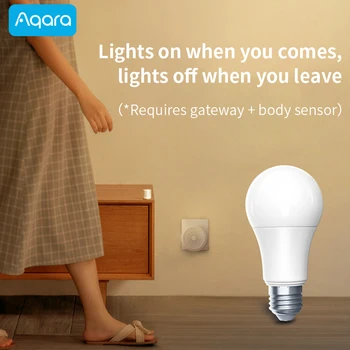 Aqara Smart LED Žiarovky Zigbee Bezdrôtové Ovládanie Hlasom Nastaviteľná Teplota Farieb Podporu Xiao Mi Domov Aplikáciu Apple HomeKit