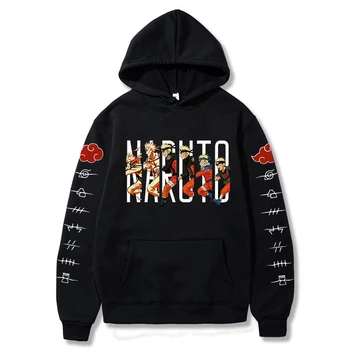 Naruto Hoodies Streetwear Pulóver Mikina Muži Móda Jeseň Zima Hip Hop Mikina S Kapucňou Pulóver Topy