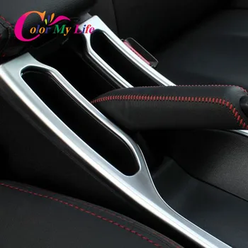 ABS Chrome Interiéru ručnej brzdy Panel Dekorácie Kryt Výbava ručná Brzda Panel Nálepka pre Honda City 6. 2016 2017 2018