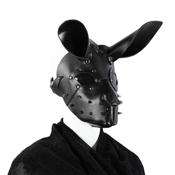 Unisex PU Kožené Steampunk Halloween Masky Nity Gotický Bunny Dievča Anime Cosplay Party Nity Maska Strany Priazeň