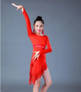 Latinské Tanečné Šaty Pre Dievčatá, Deti Salsa Tango Spoločenský Tanec Šaty Súťaže Kostýmy Deti Praxi Tanečné šaty Oblečenie