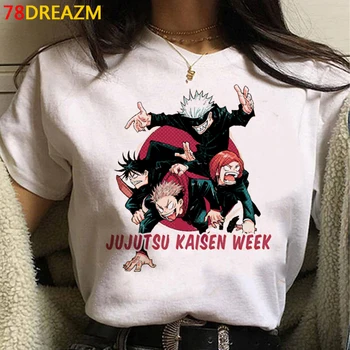 Nové Japonské Anime Jujutsu Kaisen T Shirt Mužov Kawaii Letné Topy Yuji Itadori Grafické Tees V Pohode Legrační Karikatúra Unisex Tričko Muž