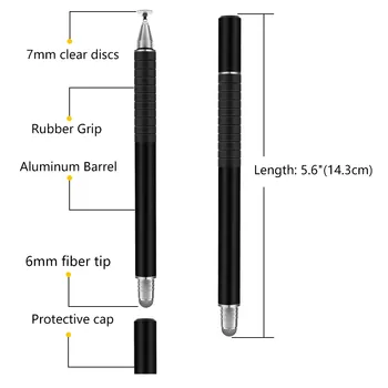 Univerzálne Stylus Pen,(2 Pack) 2 v 1 Presnosť Pero so 4 Vymeniteľnými Jemné Bod Disky+2 Vlákniny Tipy pre Apple iPad Mini//Vzduch/Pro