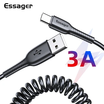 Essager Jar USB Typu C Kábel 3A Rýchle Nabíjanie Micro USB Kábel Pre Xiao Samsung Dátový Kábel Mobilného Telefónu Typ-C, USB Kábel Drôt